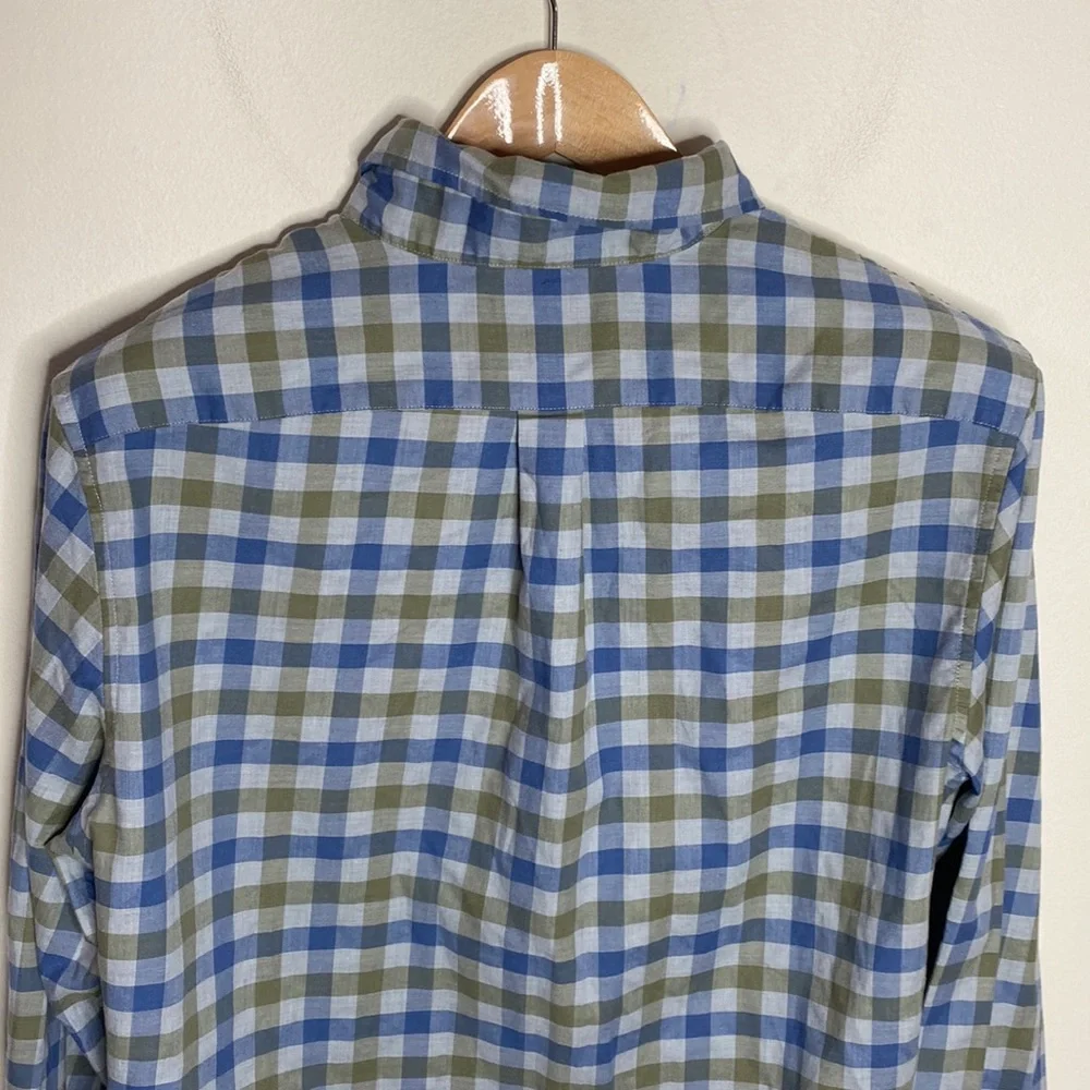 Vineyard Vines plaid cotton blend slim longshore shirt size M